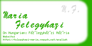 maria felegyhazi business card